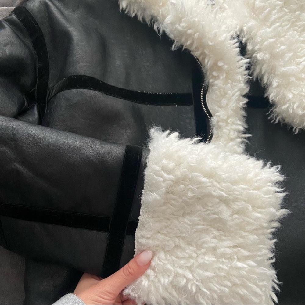 Lioness PU FAUX FUR LINED LEATHER JACKET - Picture 5 of 9